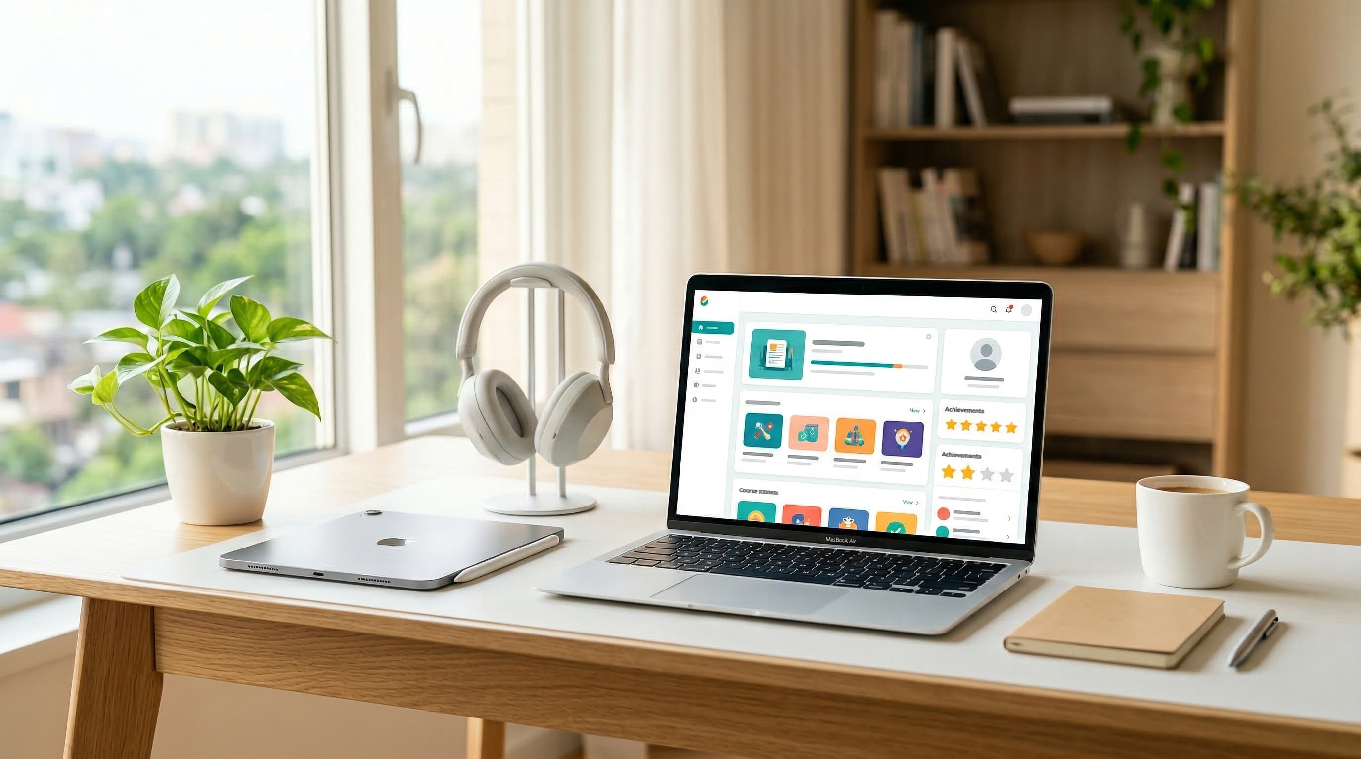 Edport learning platform interface on a laptop